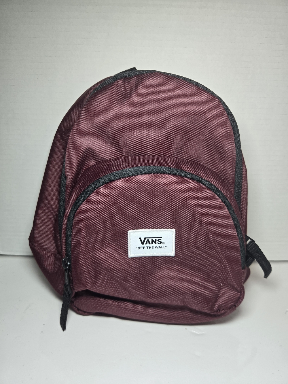 Vans Burgundy Mini Backpack with Black Trim Includes 2 Free Pins